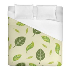 Leaf-spring-seamless-pattern-fresh-green-color-nature Duvet Cover (full/ Double Size) by uniart180623