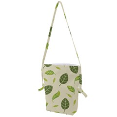 Leaf-spring-seamless-pattern-fresh-green-color-nature Folding Shoulder Bag by uniart180623