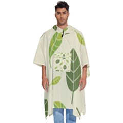 Leaf-spring-seamless-pattern-fresh-green-color-nature Men s Hooded Rain Ponchos by uniart180623