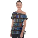 Bookshelf Off Shoulder Tie-Up Tee View1