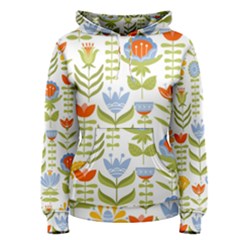 Seamless-pattern-with-various-flowers-leaves-folk-motif Women s Pullover Hoodie by uniart180623