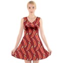 Chili-pattern-red V-Neck Sleeveless Dress View1