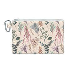 Watercolor-floral-seamless-pattern Canvas Cosmetic Bag (medium) by uniart180623