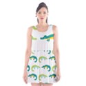 Cute-cartoon-alligator-kids-seamless-pattern-with-green-nahd-drawn-crocodiles Scoop Neck Skater Dress View1