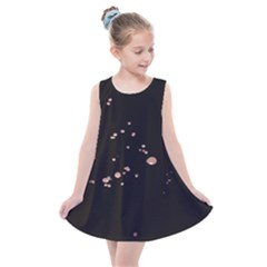 Abstract Rose Gold Glitter Background Kids  Summer Dress by artworkshop