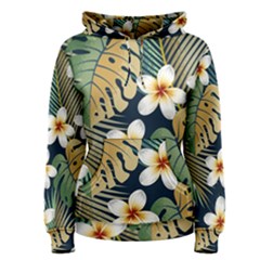 Seamless-pattern-with-tropical-strelitzia-flowers-leaves-exotic-background Women s Pullover Hoodie by uniart180623