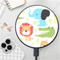 Seamless-pattern-vector-with-animals-cartoon Wireless Fast Charger(Black) View1