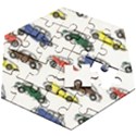 Cars-pattern Wooden Puzzle Hexagon View2