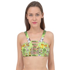 Funny-animals-cartoon Cage Up Bikini Top by uniart180623