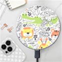 Seamless-pattern-with-wildlife-cartoon Wireless Fast Charger(White) View1