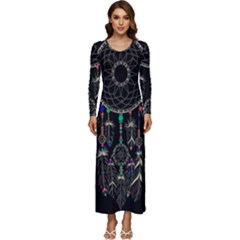 Dreamcatcher Magic Magical Long Sleeve Longline Maxi Dress by uniart180623