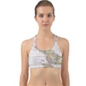 Vintage Map Of The Americas Back Web Sports Bra View1