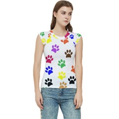 Pawprints-paw-prints-paw-animal Women s Raglan Cap Sleeve Tee by uniart180623