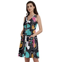 Art Pattern Design Background Print Sleeveless Dress With Pocket by uniart180623