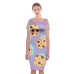 Cookies Chocolate Chips Chocolate Cookies Sweets Classic Short Sleeve Midi Dress by uniart180623