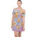 Cookies Chocolate Chips Chocolate Cookies Sweets Off Shoulder Chiffon Dress View1