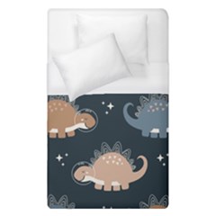 Dino Art Pattern Design Wallpaper Background Duvet Cover (single Size) by uniart180623