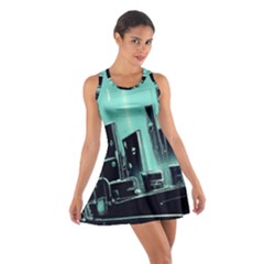 Buildings City Urban Destruction Background Cotton Racerback Dress by uniart180623