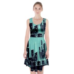 Buildings City Urban Destruction Background Racerback Midi Dress by uniart180623