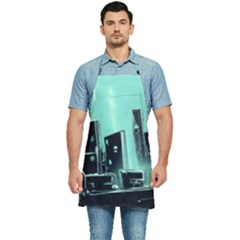 Buildings City Urban Destruction Background Kitchen Apron by uniart180623