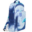 Waves Ocean Sea Tsunami Nautical Blue Double Compartment Backpack View2