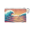 Waves Ocean Sea Tsunami Nautical Art Nature Canvas Cosmetic Bag (Medium) View2