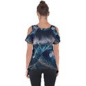 Tsunami Waves Ocean Sea Water Rough Seas Cut Out Side Drop Tee View2