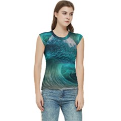 Tsunami Waves Ocean Sea Water Rough Seas Women s Raglan Cap Sleeve Tee by uniart180623