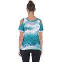 Waves Ocean Sea Tsunami Nautical Blue Sea Cut Out Side Drop Tee View2