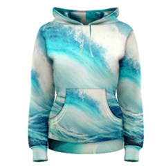 Tsunami Waves Ocean Sea Nautical Nature Water Nature Women s Pullover Hoodie by uniart180623