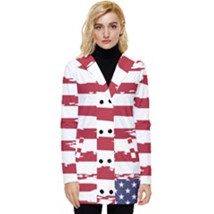 Flag Usa Unite Stated America Button Up Hooded Coat  by uniart180623