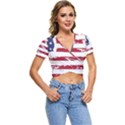 Flag Usa Unite Stated America Short Sleeve Foldover Tee View1