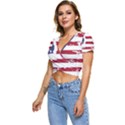 Flag Usa Unite Stated America Short Sleeve Foldover Tee View2