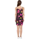 Multicolored Love Hearts Kiss Romantic Pattern Summer Tie Front Dress View2