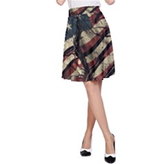 Flag Usa American Flag A-line Skirt by uniart180623