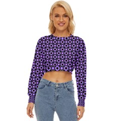 Mazipoodles Purple Donuts Polka Dot  Lightweight Long Sleeve Sweatshirt by Mazipoodles