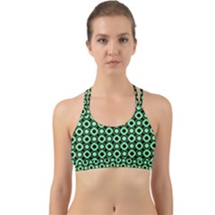 Mazipoodles Green Donuts Polka Dot Back Web Sports Bra by Mazipoodles