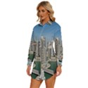 Building Sea Architecture Marina Womens Long Sleeve Shirt Dress View2