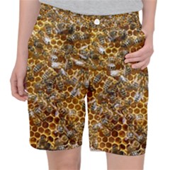 Honey Bee Bees Insect Women s Pocket Shorts by Ravend