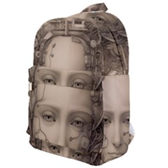 Cyborg Robot Future Drawing Poster Classic Backpack by Ravend