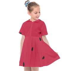 Minimalist Summer Watermelon Wallpaper Kids  Sailor Dress by Ravend