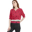 Minimalist Summer Watermelon Wallpaper Quarter Sleeve Blouse View1