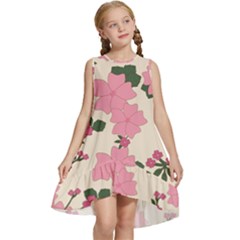 Floral Vintage Flowers Kids  Frill Swing Dress by Dutashop