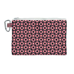 Mazipoodles Red Donuts Polka Dot  Canvas Cosmetic Bag (large) by Mazipoodles