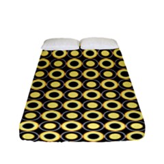  Mazipoodles Yellow Donuts Polka Dot Fitted Sheet (full/ Double Size) by Mazipoodles