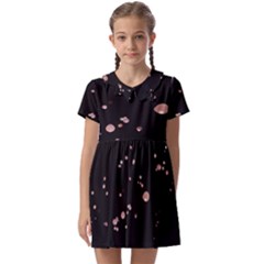 Abstract Rose Gold Glitter Background Kids  Asymmetric Collar Dress by artworkshop