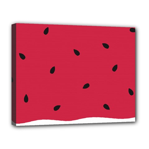 Minimalist Summer Watermelon Wallpaper Canvas 14  X 11  (stretched) by Ravend