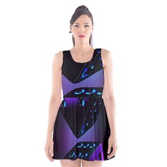 3d Ludo Game,gambling Scoop Neck Skater Dress by Bangk1t