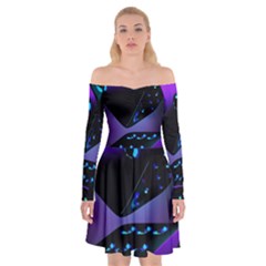 3d Ludo Game,gambling Off Shoulder Skater Dress by Bangk1t