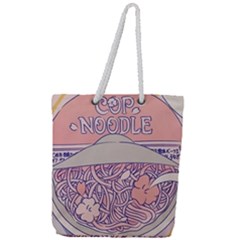 Ramen Kawaii Aesthetic Pink Full Print Rope Handle Tote (large) by Bangk1t